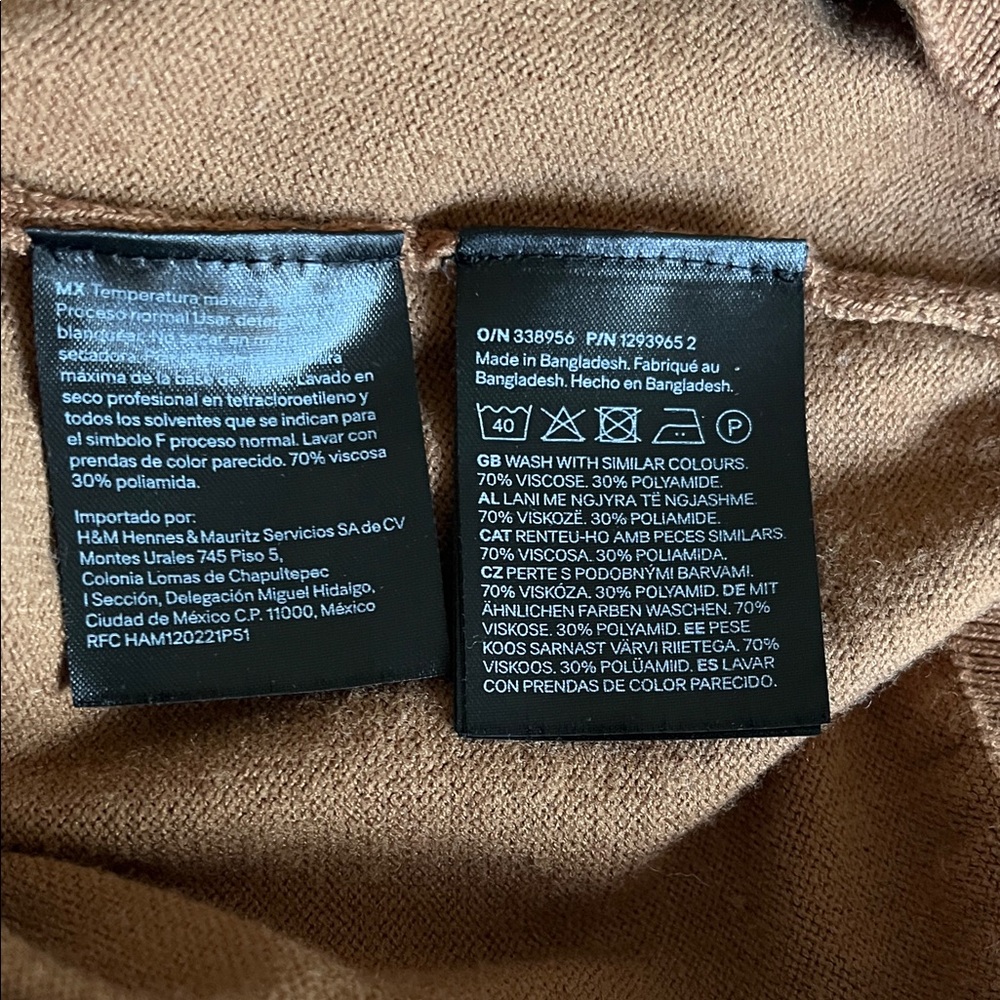 H&M Camel Turtleneck Sweater Sz M - Picture 3 of 3